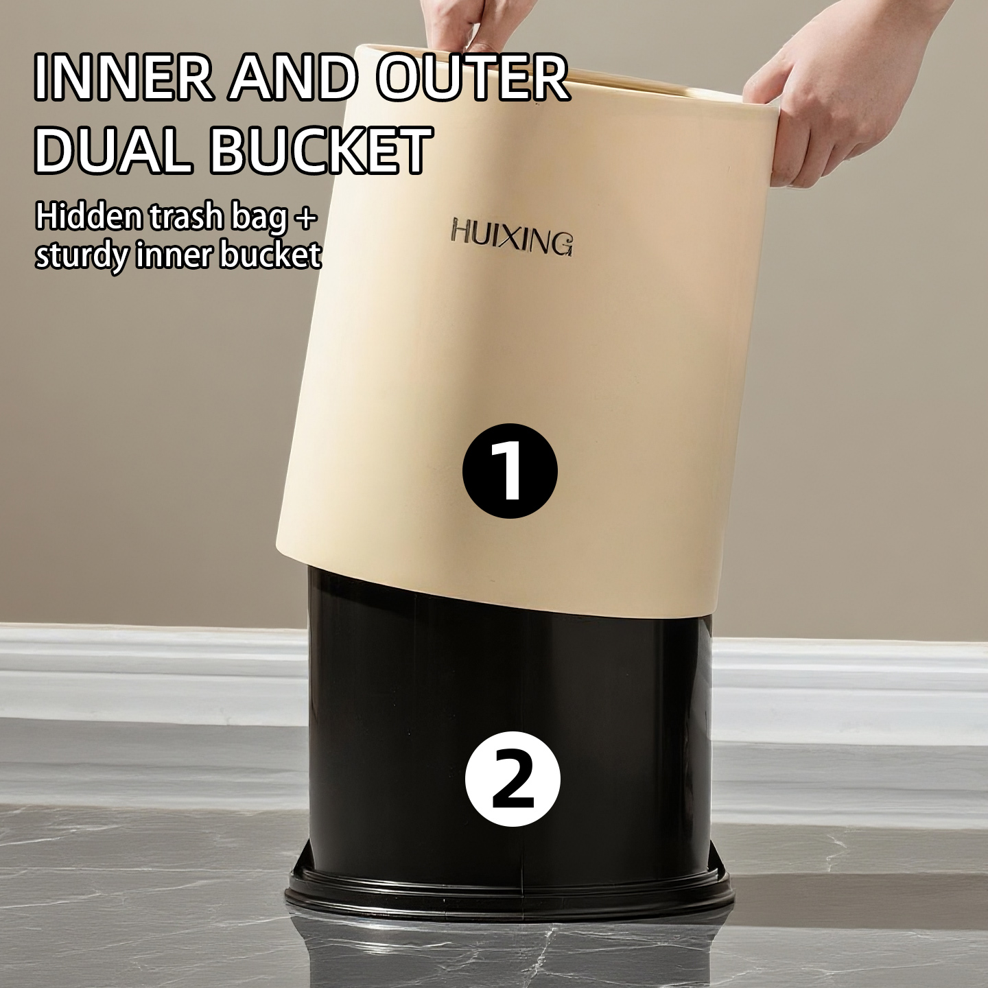 Large Capacity Living Room Trash Can