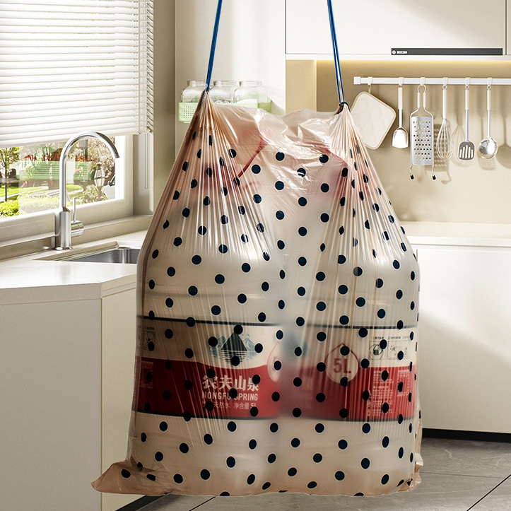 Household Portable Drawstring Trash Bags – Extra Thick
